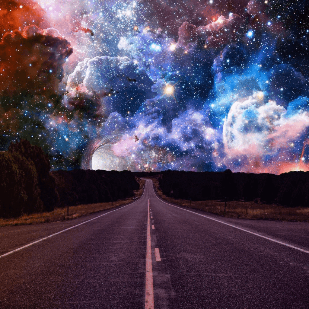 Trine Soul // Sacral Image of road towards cosmic pathway